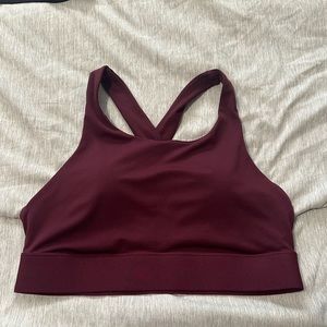Maroon Fabletics Sports Bra